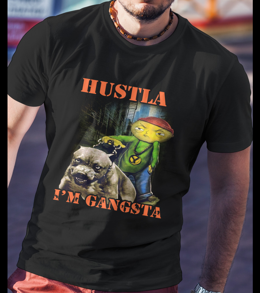 Hustla I'm Gangsta Vintage 90's Stewie MikeDiva T-Shirt