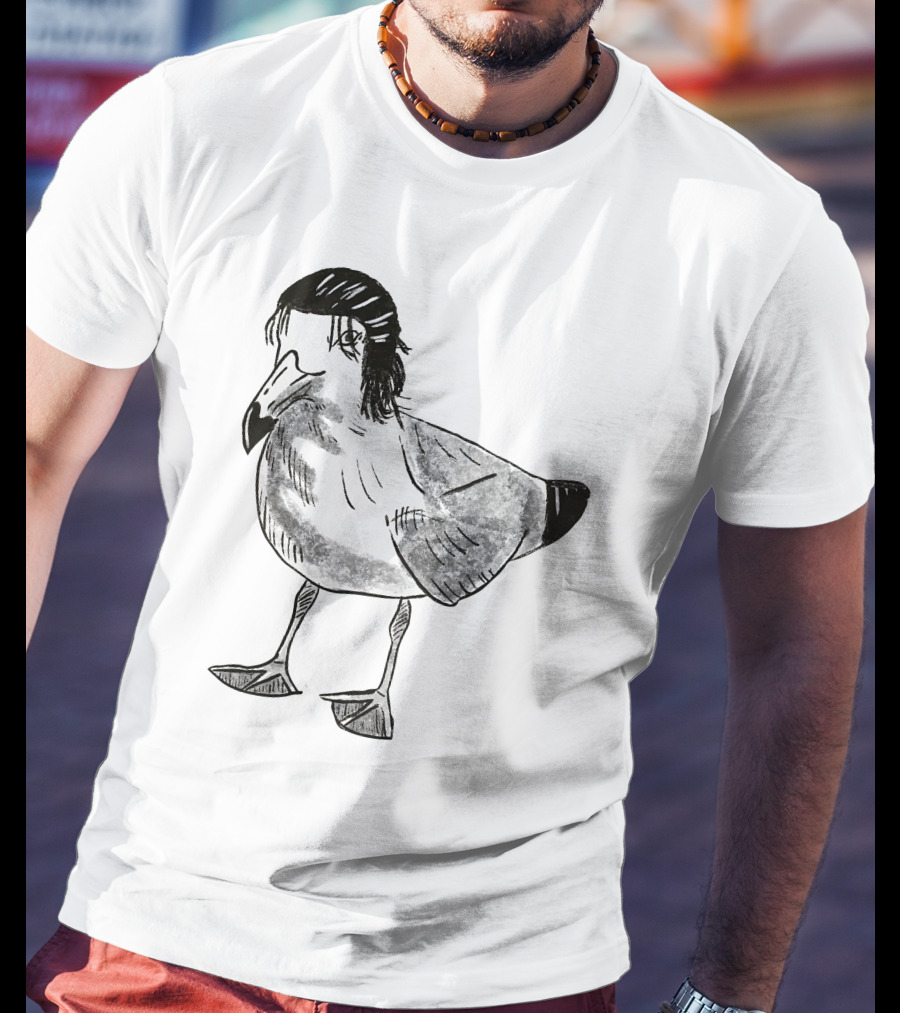 Eren Yeager Seagull Toast Guy Bird Anime Meme T-Shirt