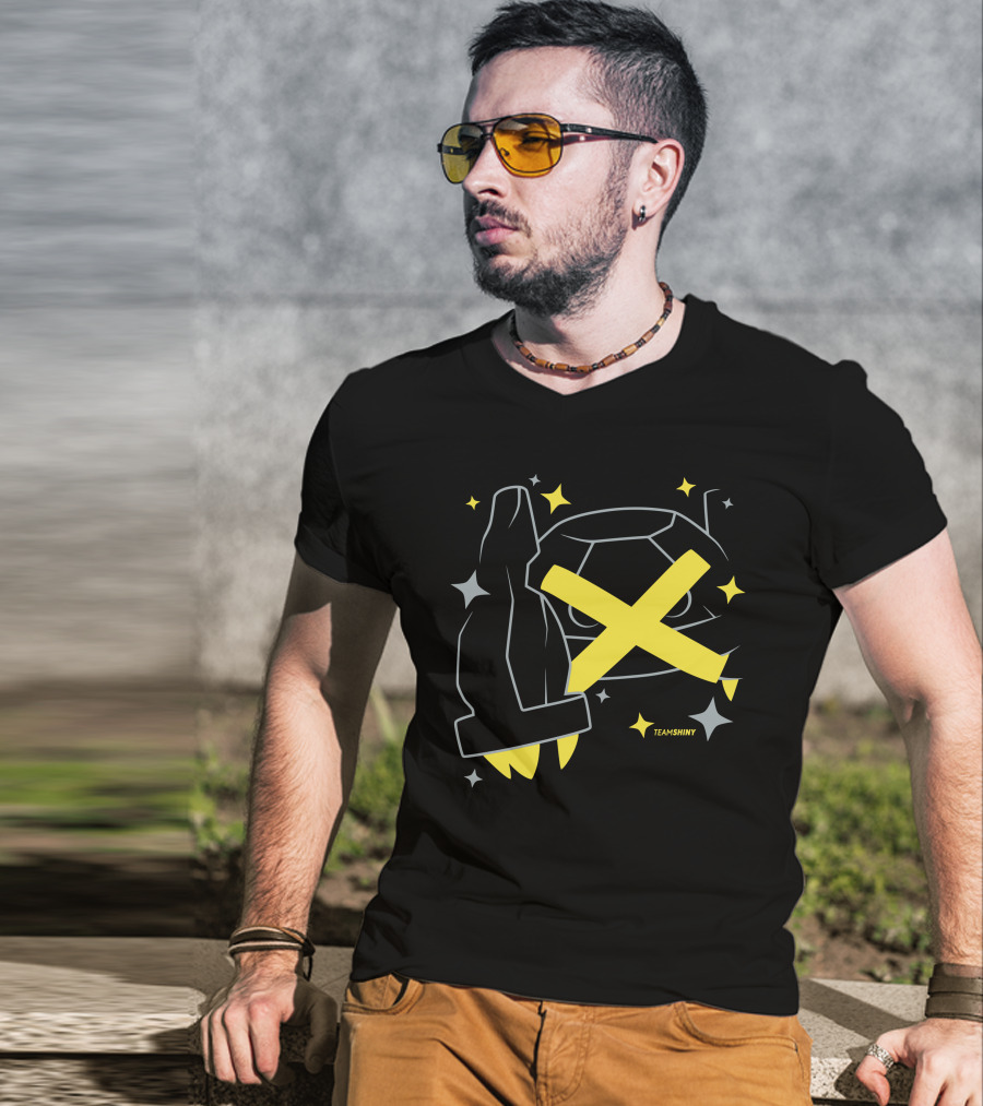 Adrive Merchland Team Shiny 376 Yellow X And Star T-Shirt