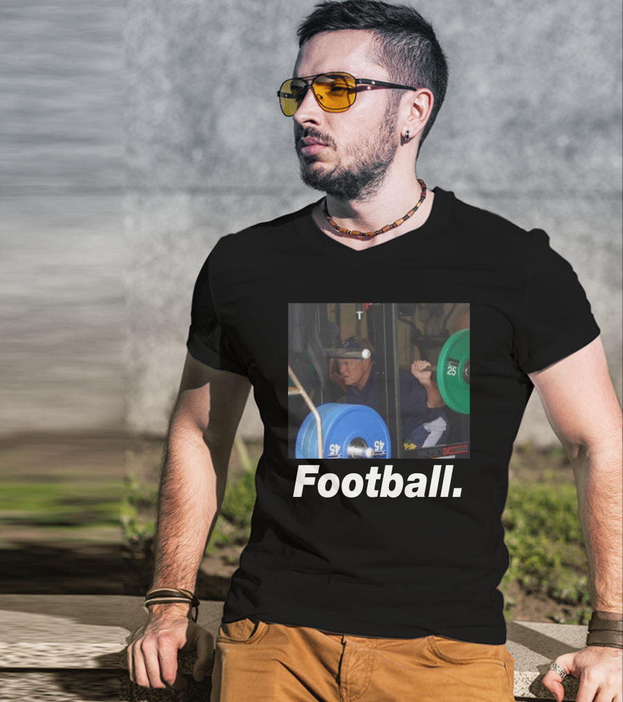 The Pat McAfee Show Football Boston Connor Gym Weightlifting Football T-Shirt