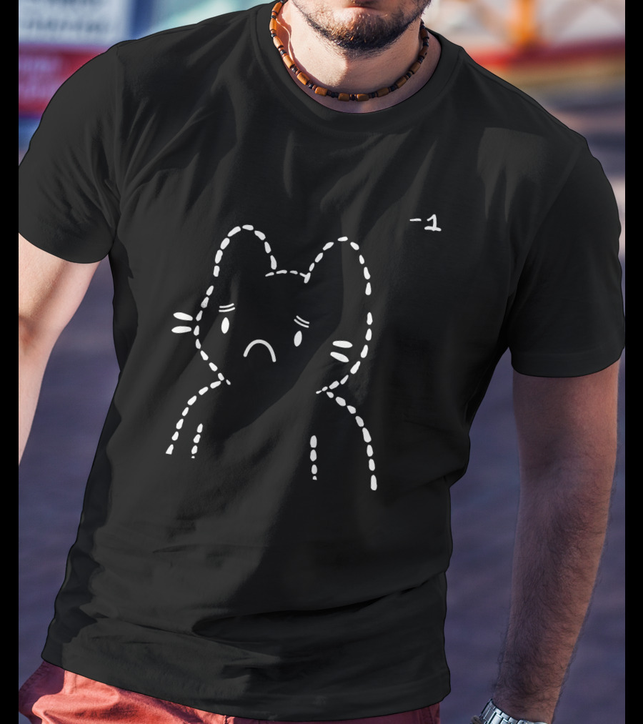 Pxingxng Life Cxxl Cxt Sad Expression -1 Dotted Lines T-Shirt