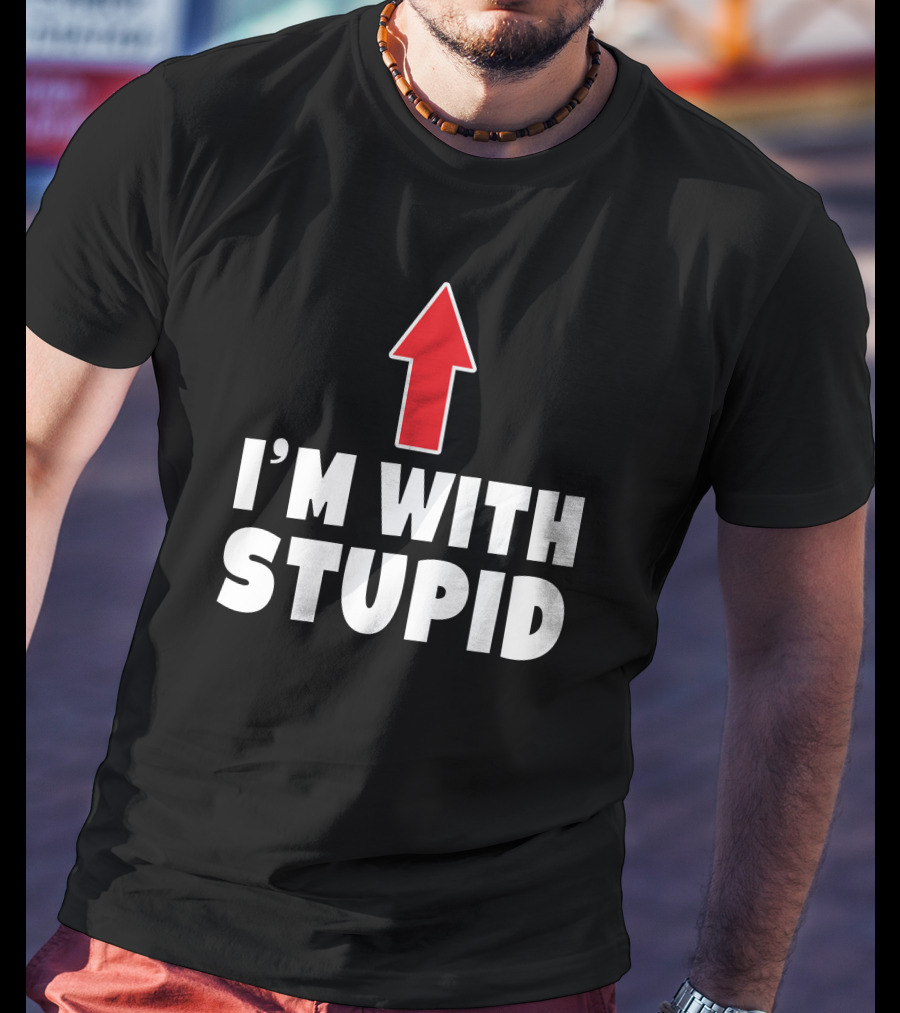 Fox Academy Bandcamp I'm With Stupid Arrow T-Shirt