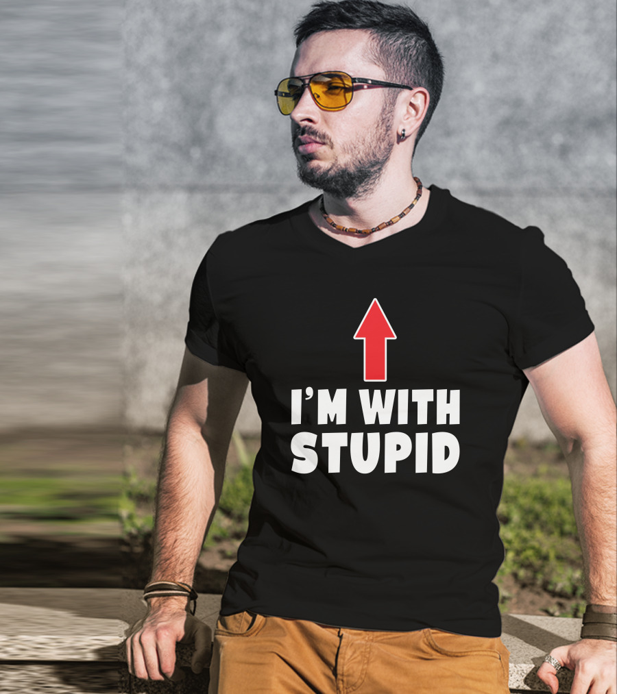 Fox Academy Bandcamp I'm With Stupid Arrow T-Shirt