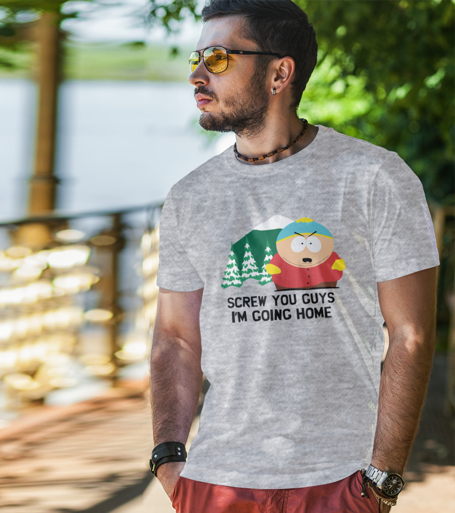 South Park Screw You Guys I'm Going Home Cartman Mountains Scene T-Shirt