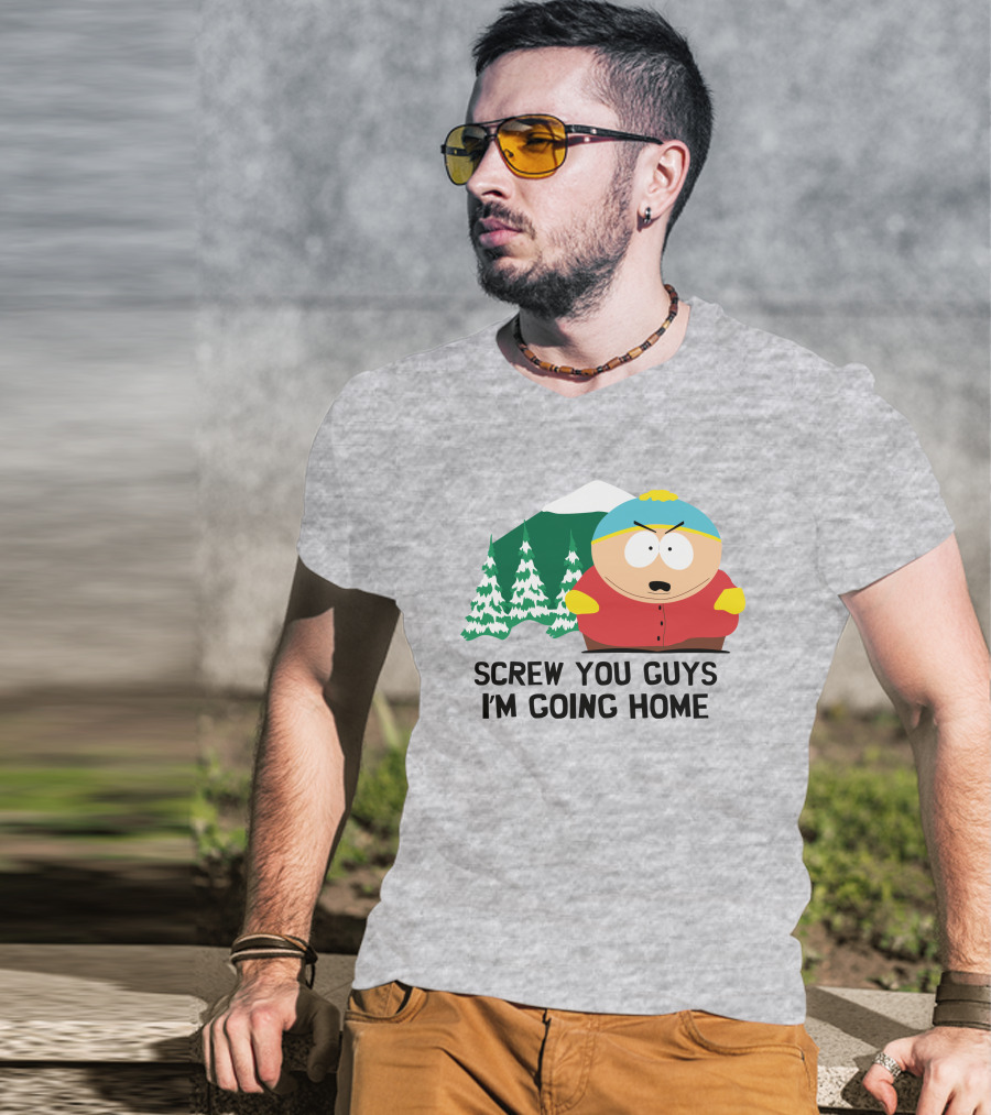 South Park Screw You Guys I'm Going Home Cartman Mountains Scene T-Shirt
