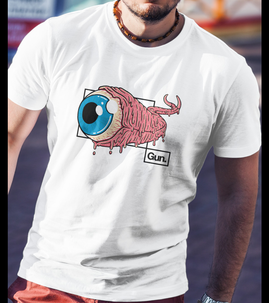 Guninteractive Shop Eye See You Creepy Eyeball Art By Gun T-Shirt