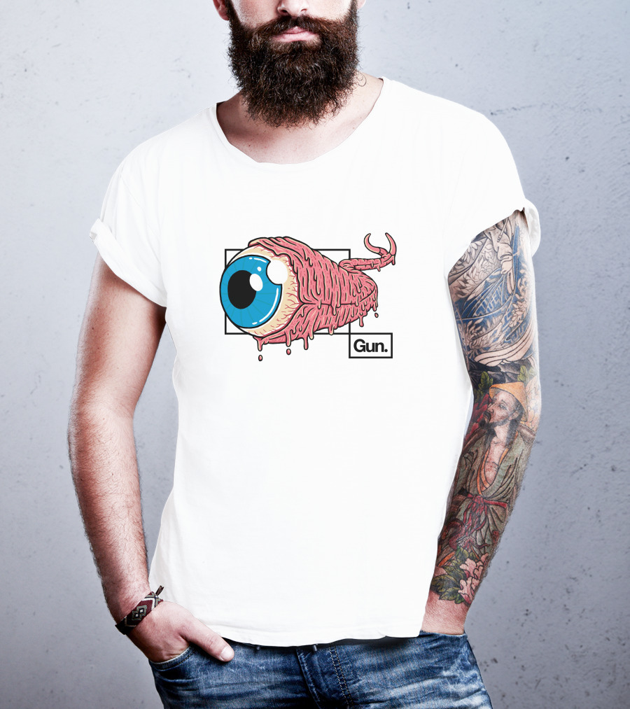 Guninteractive Shop Eye See You Creepy Eyeball Art By Gun T-Shirt