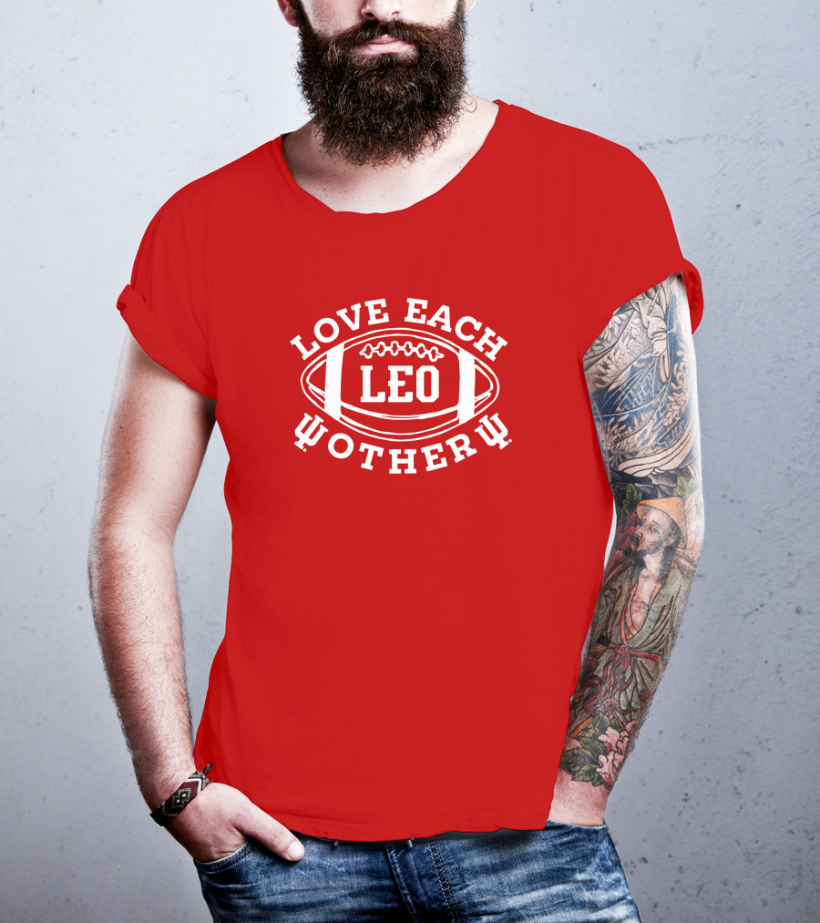 Homefield Apparel Love Each Other Leo Football T-Shirt