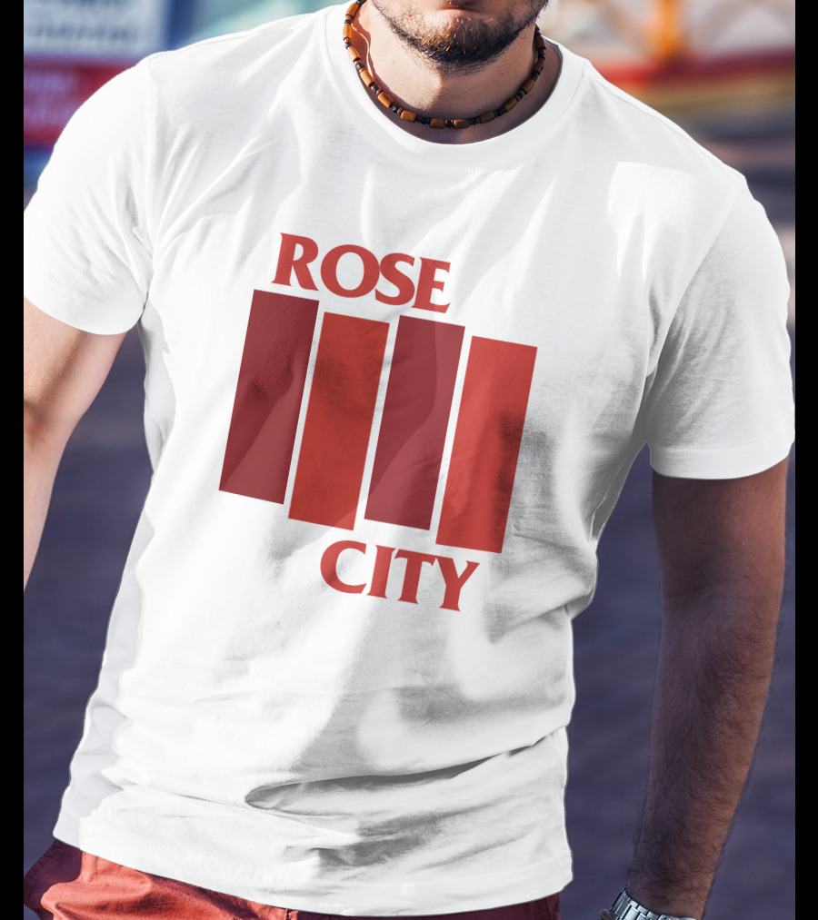 Rivetgear Shop Rose City Flag Rivet Gear Red Bar T-Shirt