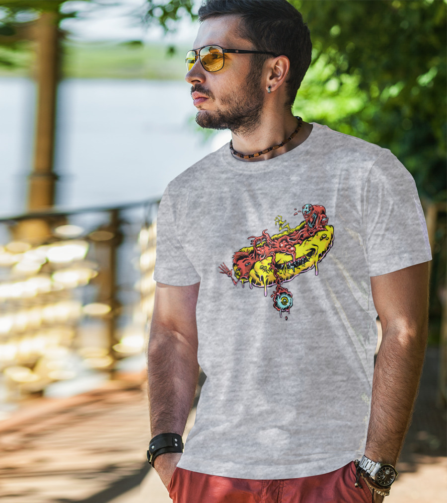 Drew Gooden Merch Hot Dog Surreal Monster Melt Dripping Eyeball T-Shirt