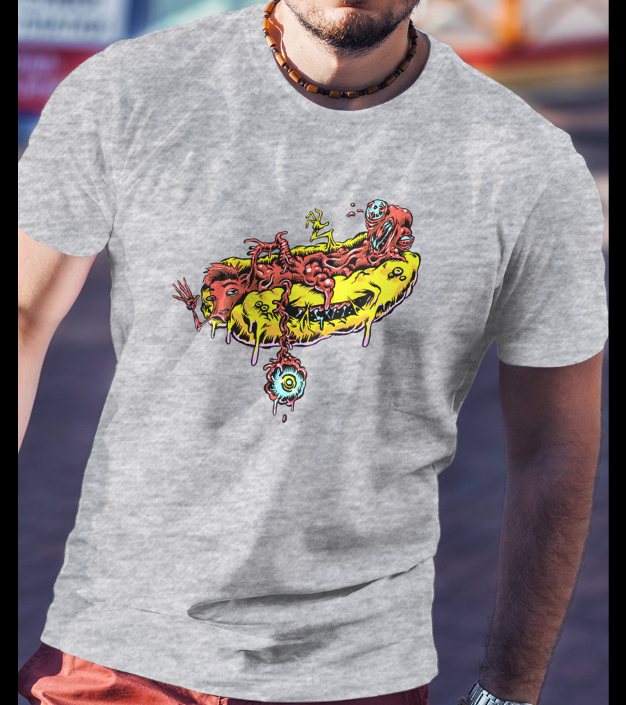 Drew Gooden Merch Hot Dog Surreal Monster Melt Dripping Eyeball T-Shirt