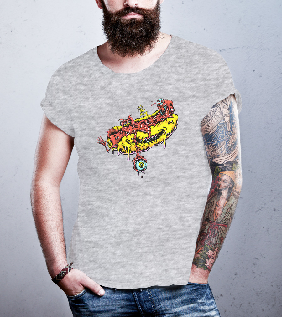 Drew Gooden Merch Hot Dog Surreal Monster Melt Dripping Eyeball T-Shirt