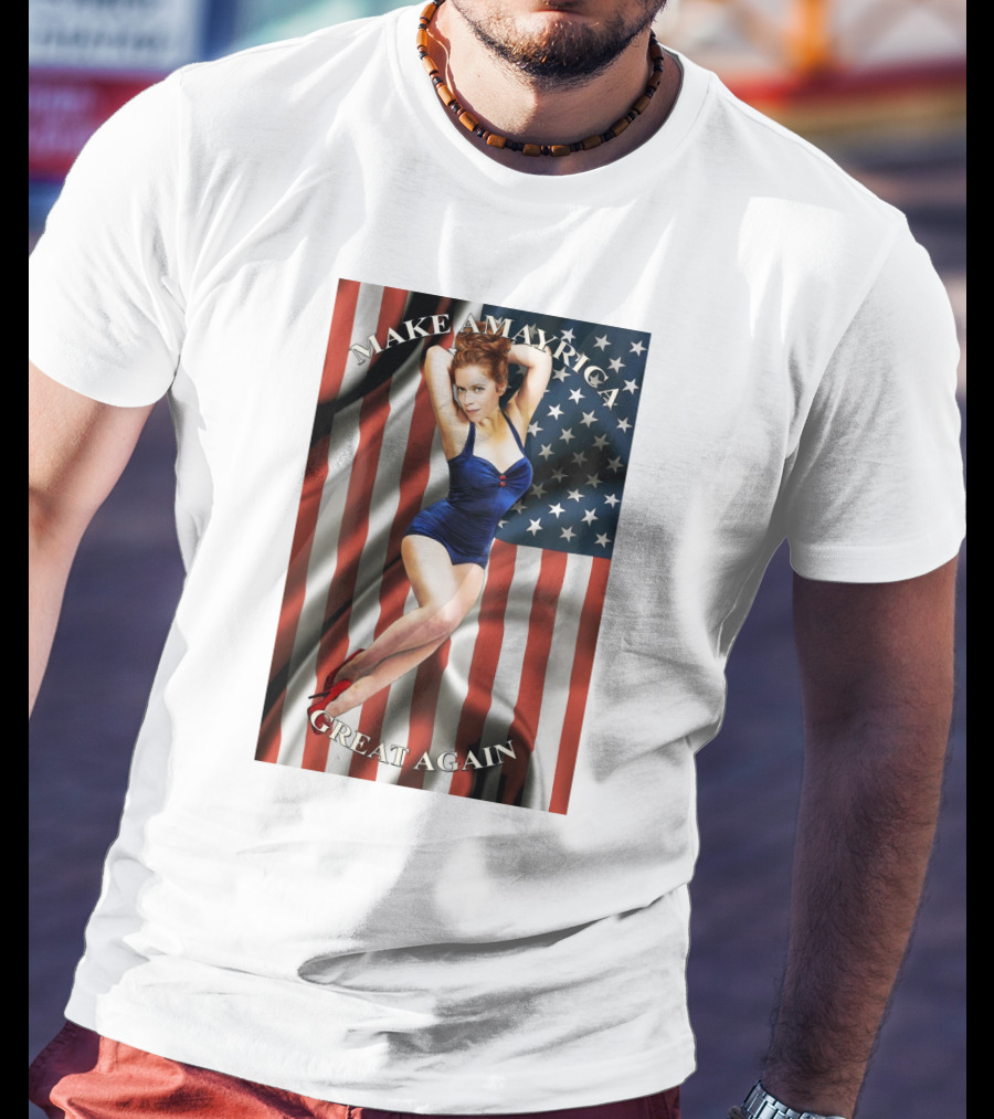 Make America Great Again US Flag Pin-Up Model T-Shirt