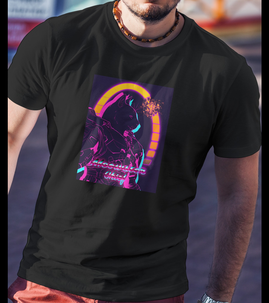 Xbox Meowster Chief Halo Cat Day Neon Gear T-Shirt