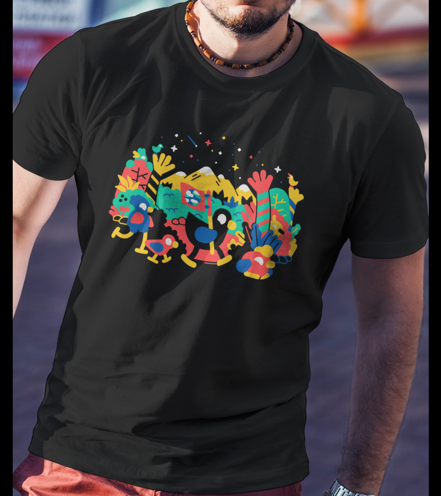 Kurzgesagt Duck And Friends Adventure Scene T-Shirt