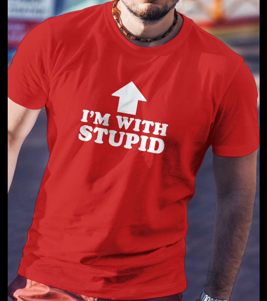 Vlog Creations Merch I'm With Stupid Arrow T-Shirt
