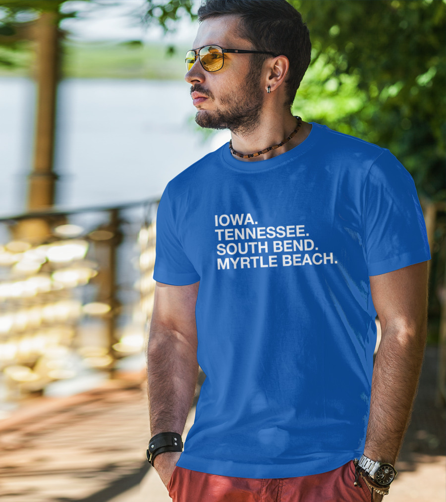 Iowa Tennessee South Bend Myrtle Beach Cubs Minor League Affiliates T-Shirt