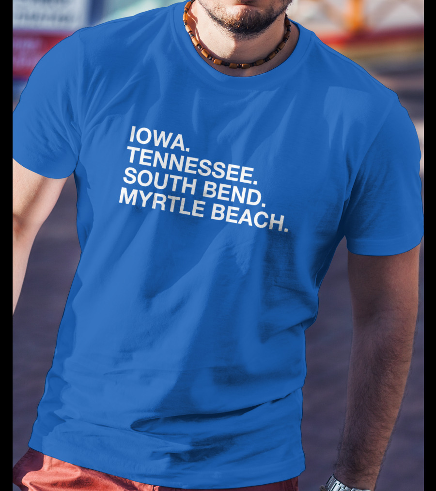 Iowa Tennessee South Bend Myrtle Beach Cubs Minor League Affiliates T-Shirt