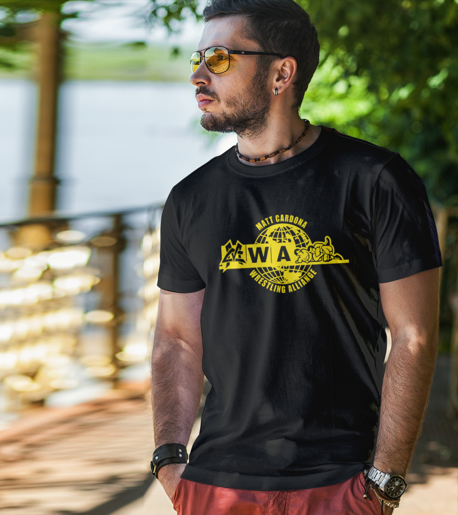 Matt Cardona Wrestling Alliance MCWA 9066 Logo Yellow T-Shirt
