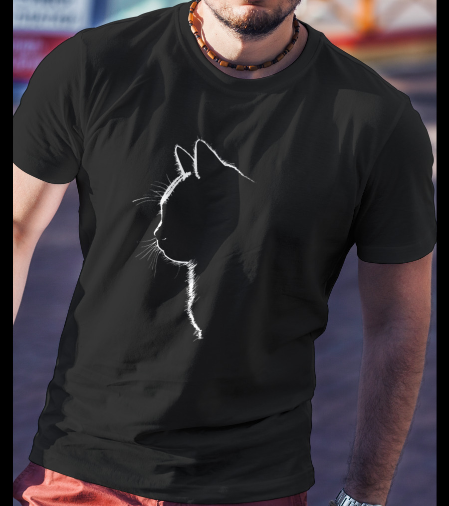 Wholesome Cat Silhouette White T-Shirt