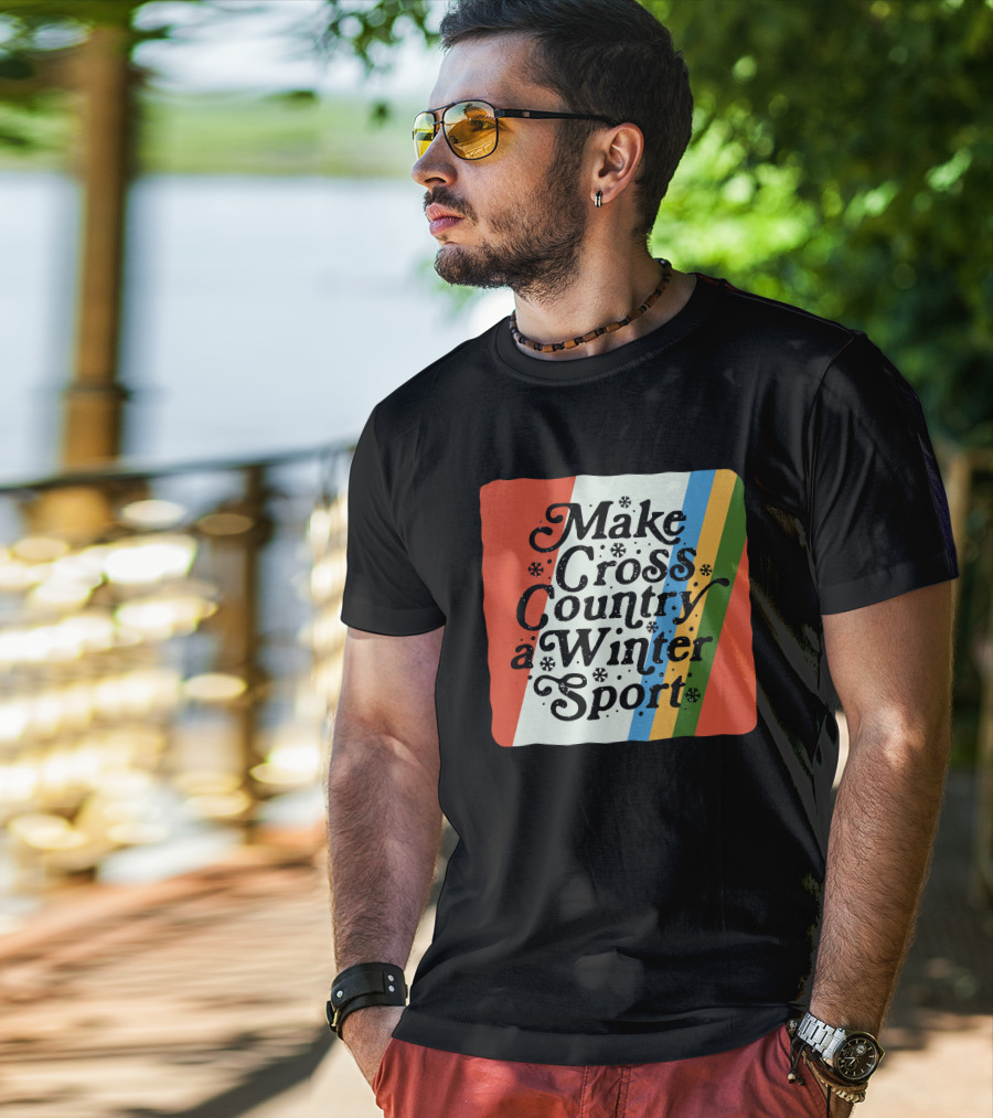 Kyle Merber Make Cross Country A Winter Sport Diadora Colorful Stripe T-Shirt