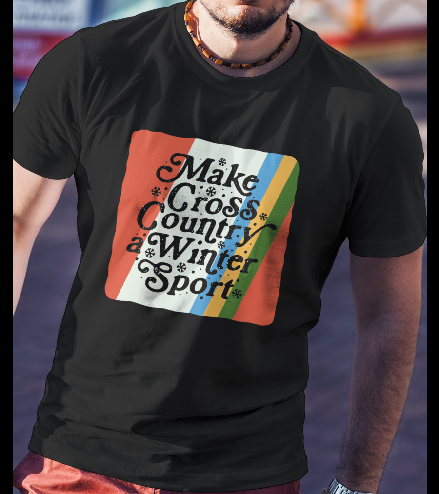 Kyle Merber Make Cross Country A Winter Sport Diadora Colorful Stripe T-Shirt