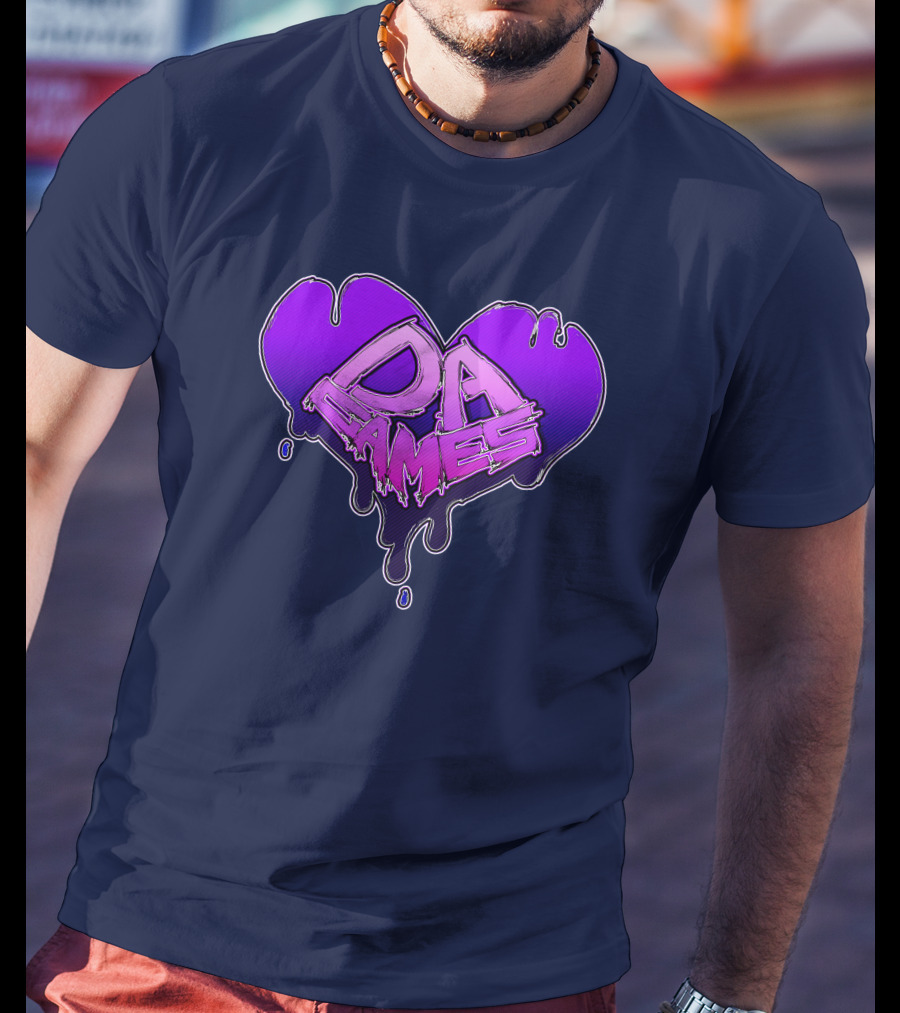 DAValentine Heart Drip Design DA Games Will Ryans Store T-Shirt