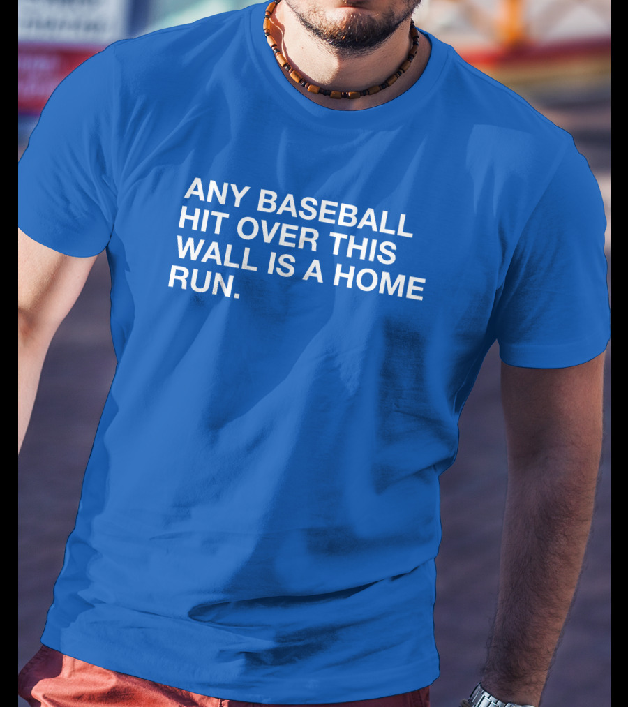 Any Baseball Hit Over This Wall Is A Home Run T-Shirt