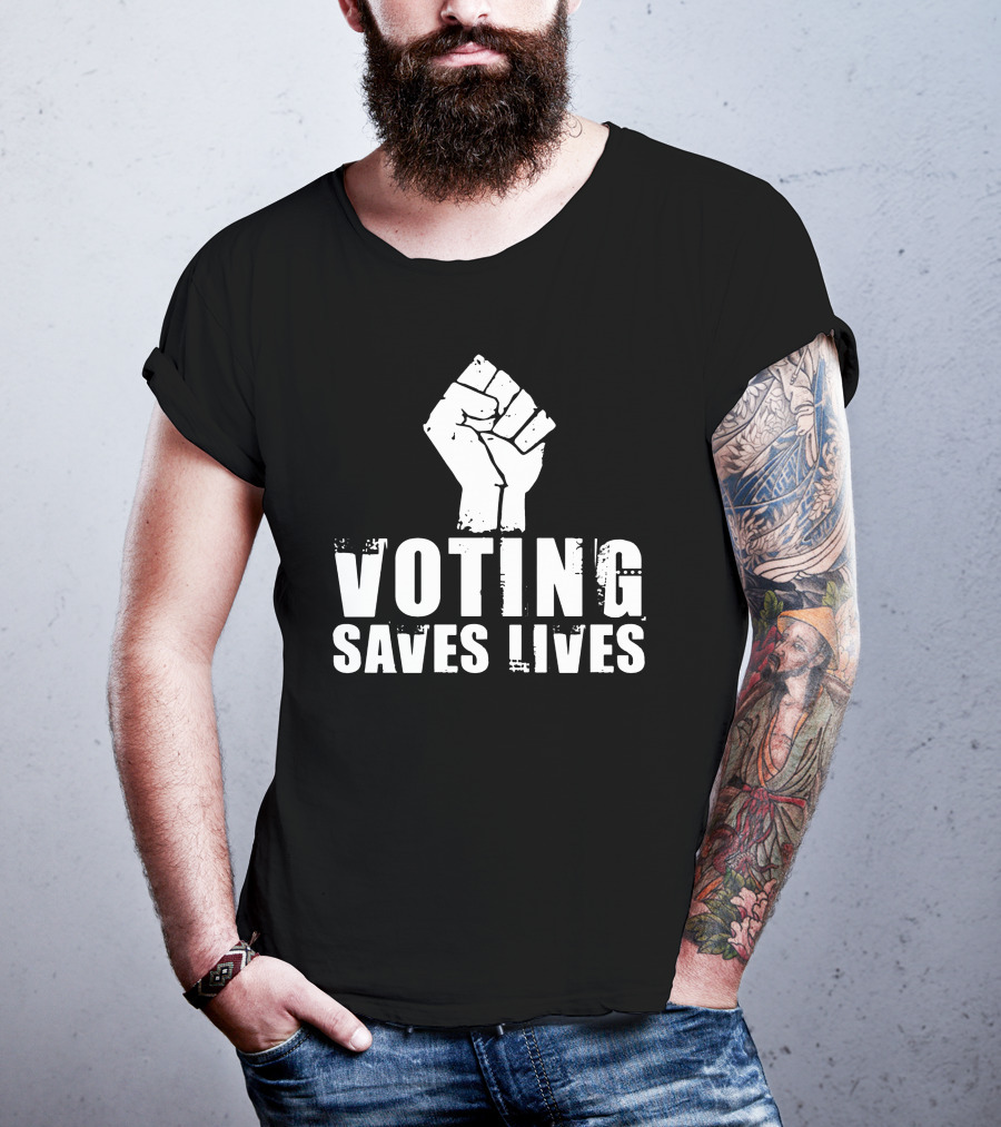 Sam Aburime Fist Symbol Voting Saves Lives T-Shirt