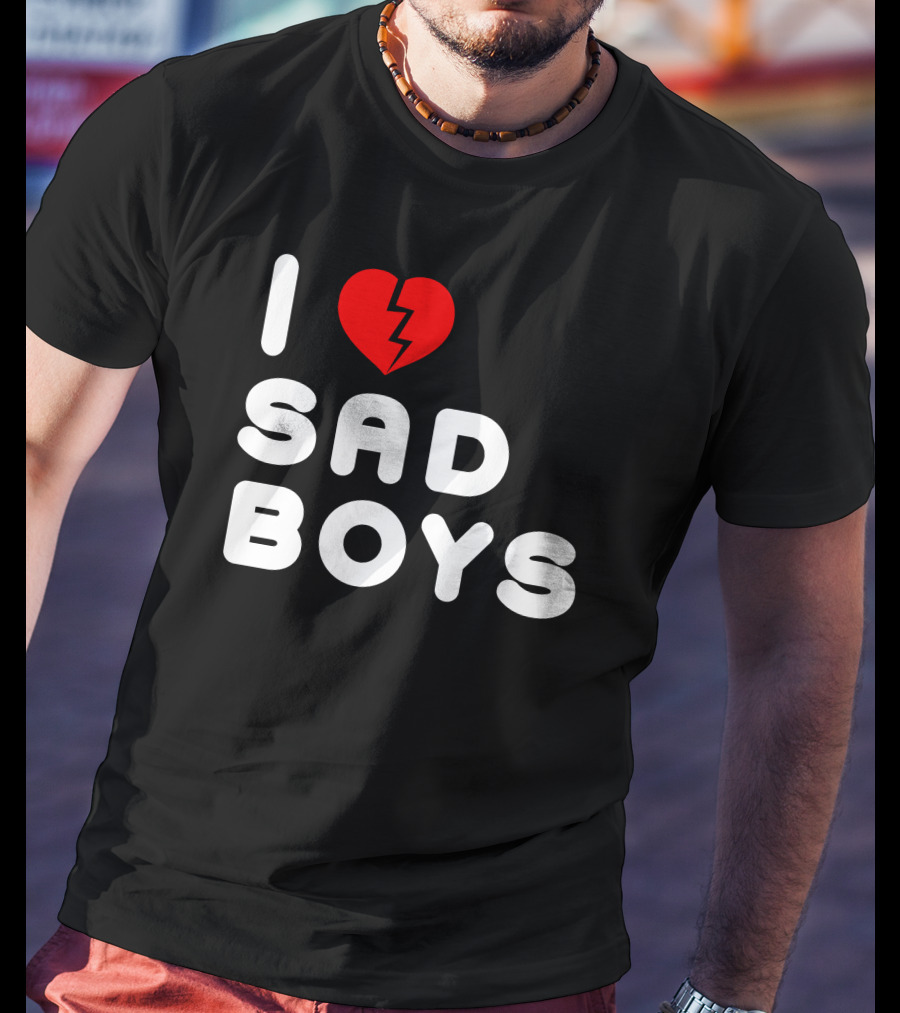 I Heart Sad Boys Broken Heart T-Shirt
