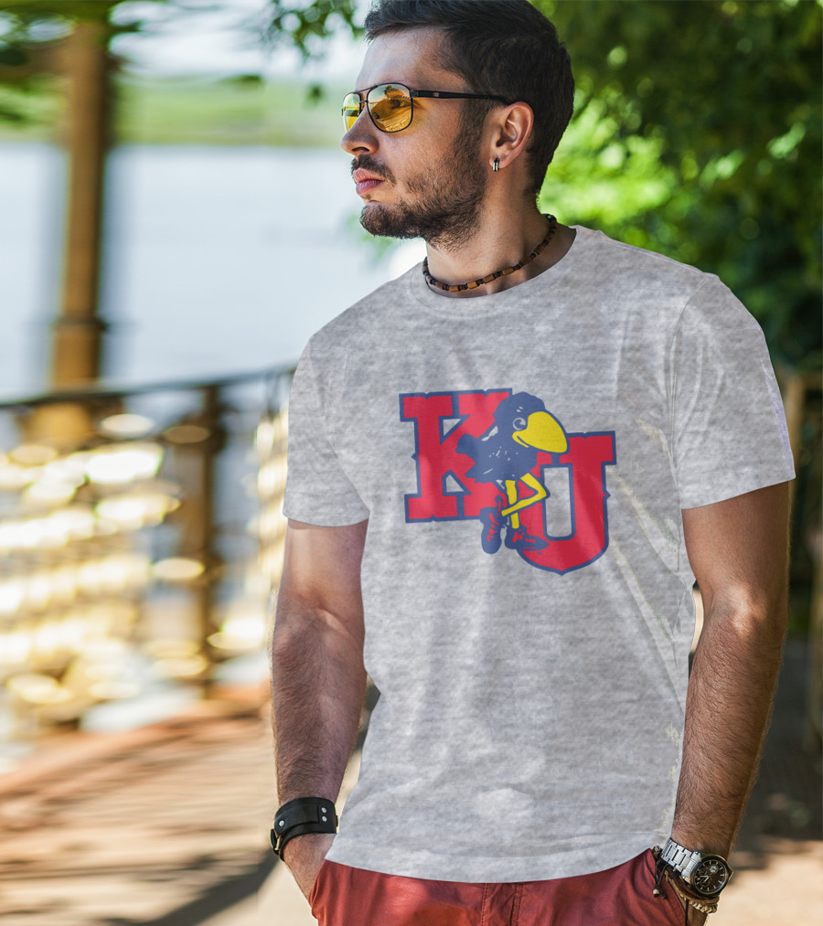 KU Homefield Vintage Long Leg Jayhawk T-Shirt