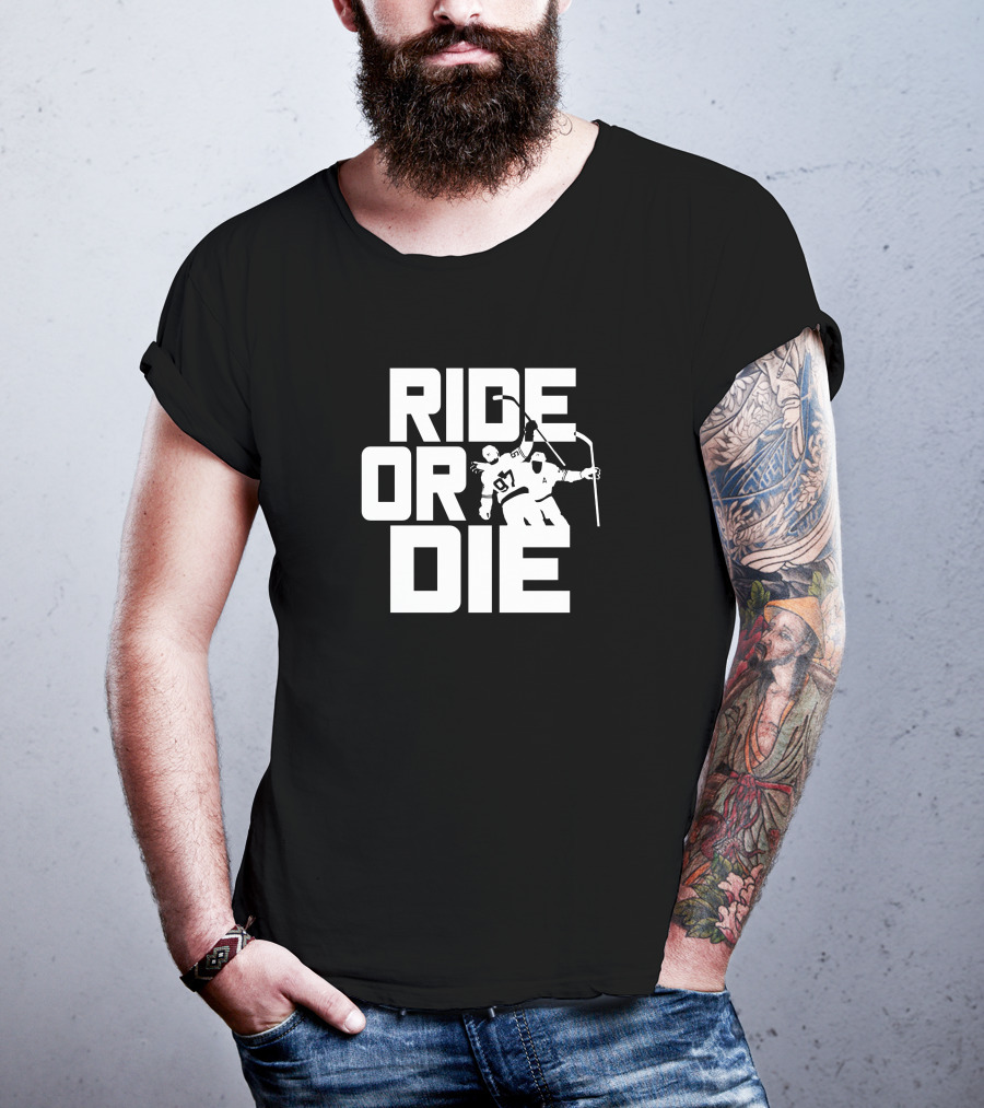 Oilers Nation Gear Ride Or Die Hockey Player T-Shirt