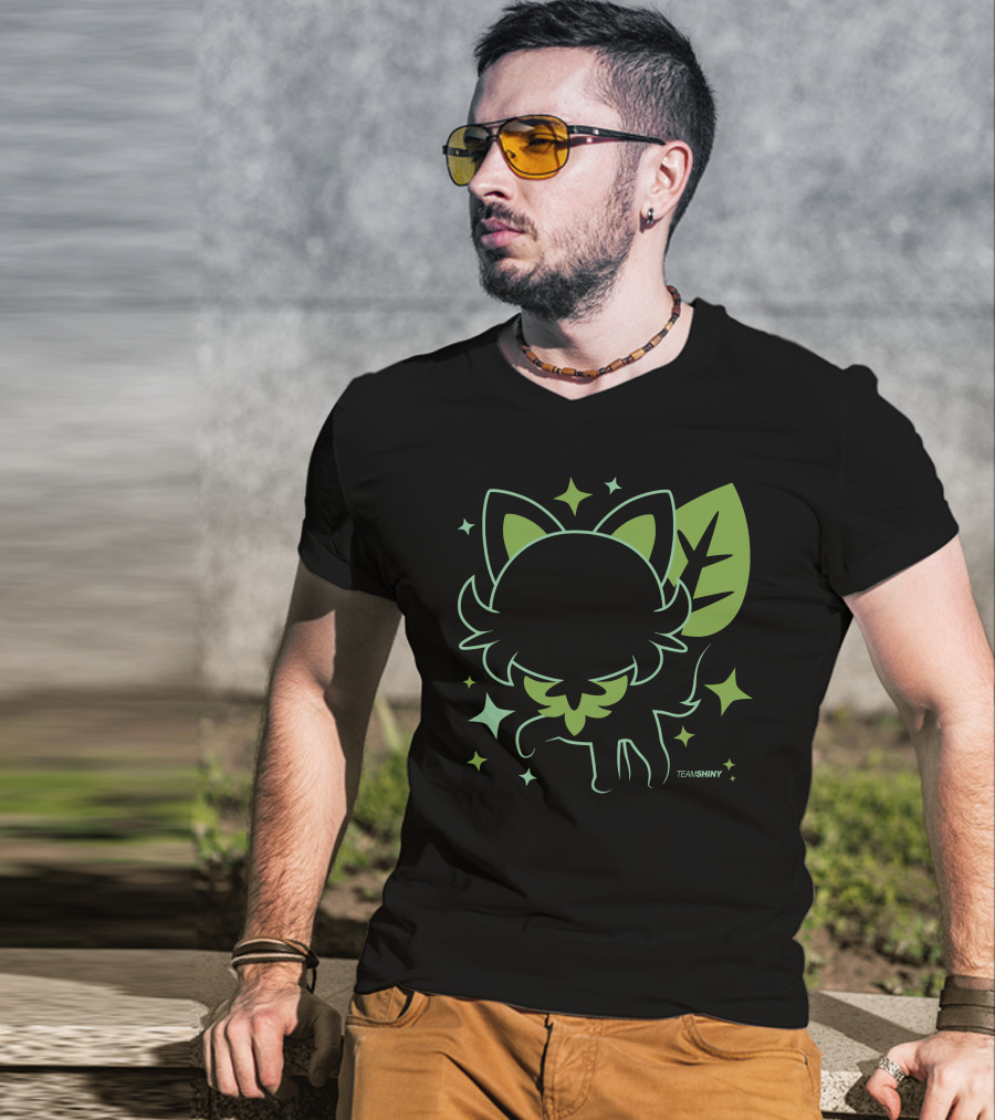 Merch Land Grass Cat Sprigatito Team Shiny Adrive Tk Leaf Stars T-Shirt