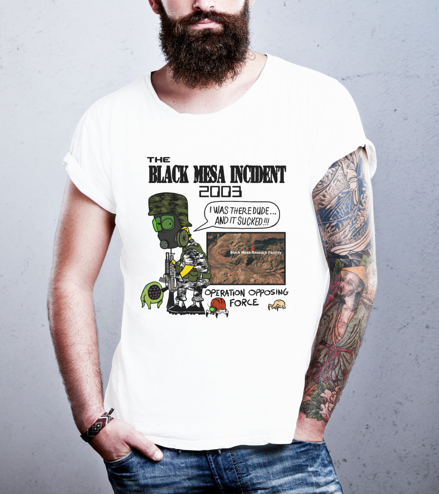 The Black Mesa Incident 2003 Operation Opposing Force Bootleg Bart Style Maurs T-Shirt