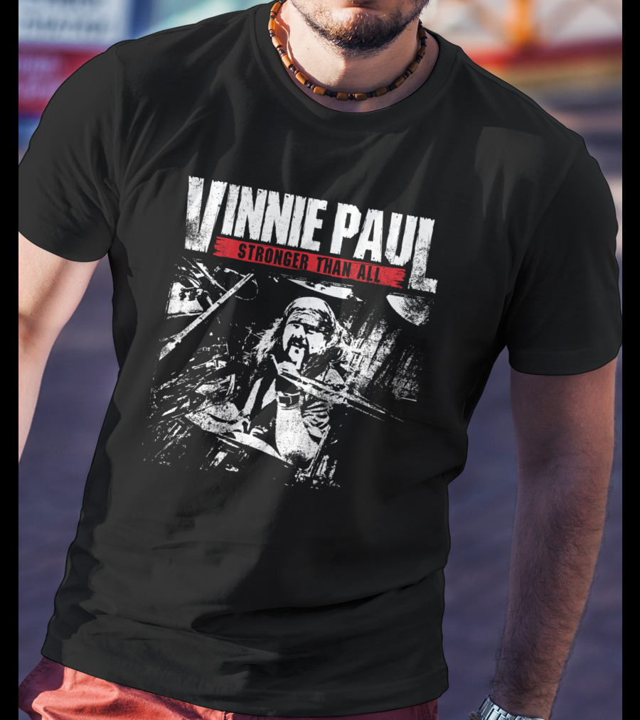 Vinnie Paul Stronger Than All Vintage Drumming T-Shirt