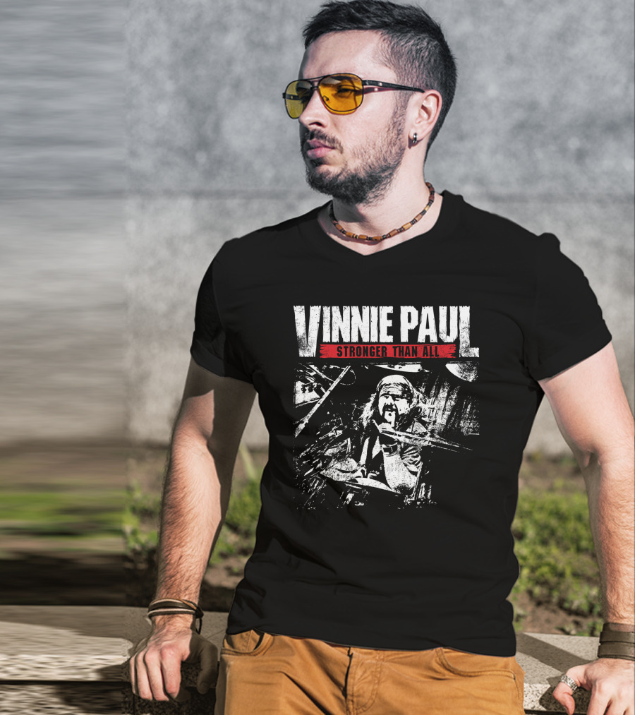 Vinnie Paul Stronger Than All Vintage Drumming T-Shirt