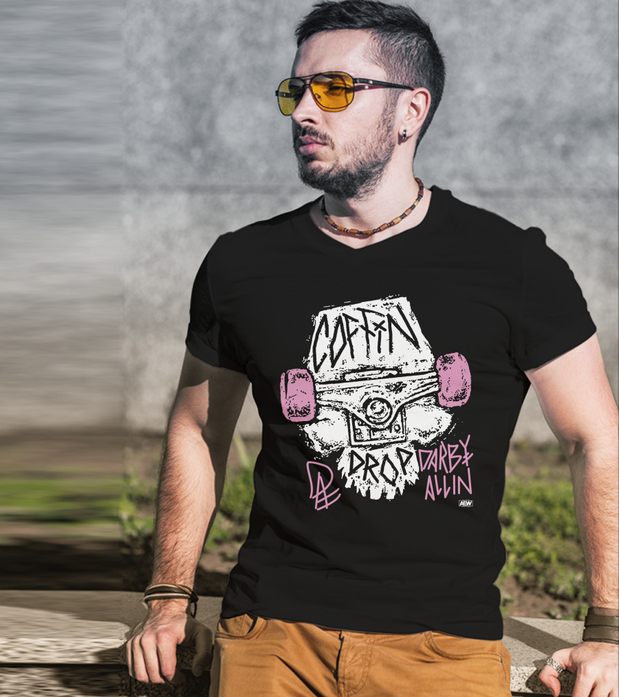AEW Shop All Elite Wrestling Darby Allin Coffin Drop Snapped T-Shirt