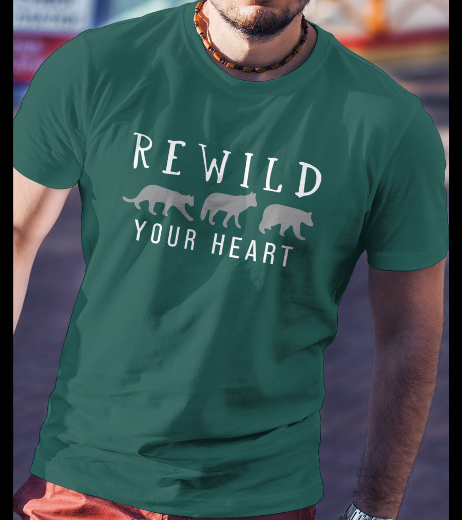 Wolf Conservation Center Store Nywolf Shop Rewild Your Heart Katie Hinde Wolves T-Shirt