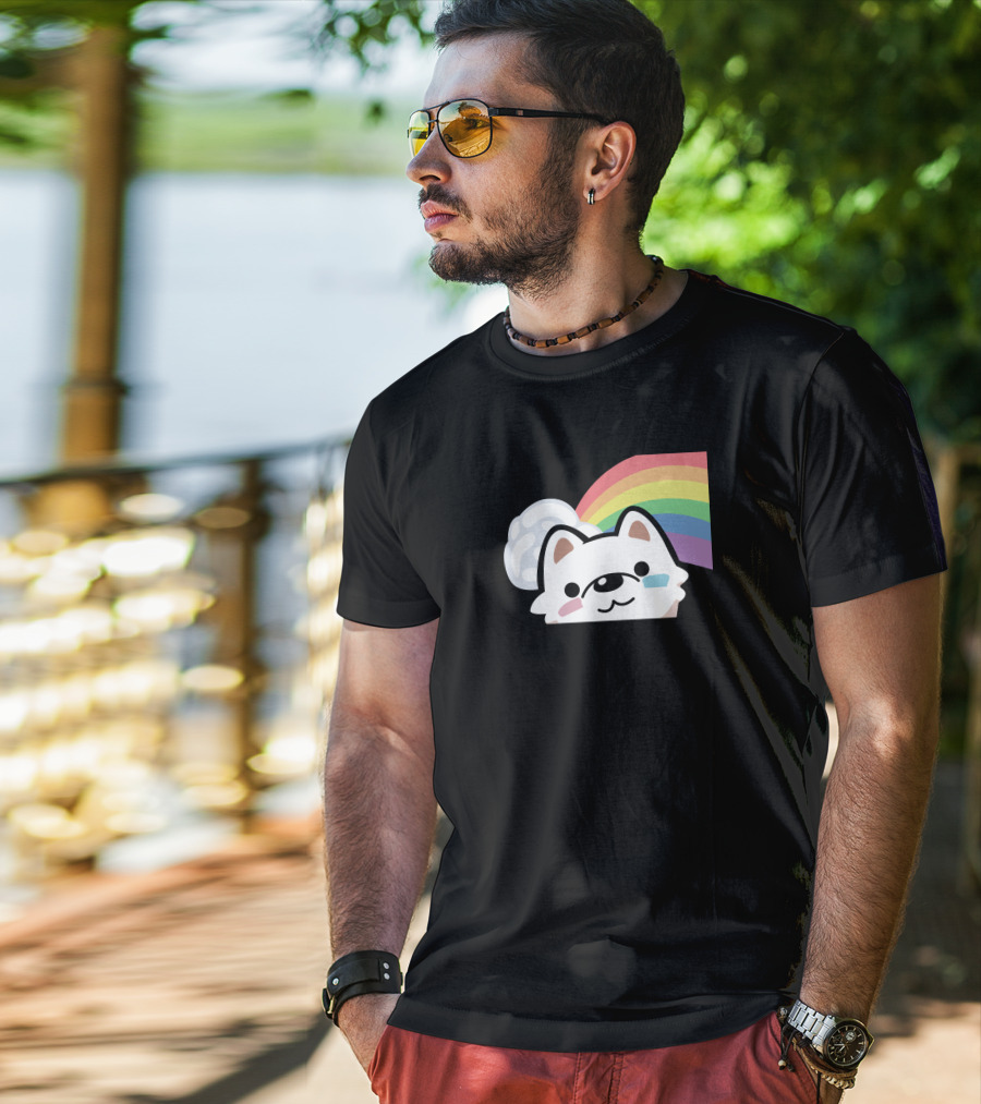 Streame Lements Merch DarkViperAU Pride Rainbow Dog T-Shirt
