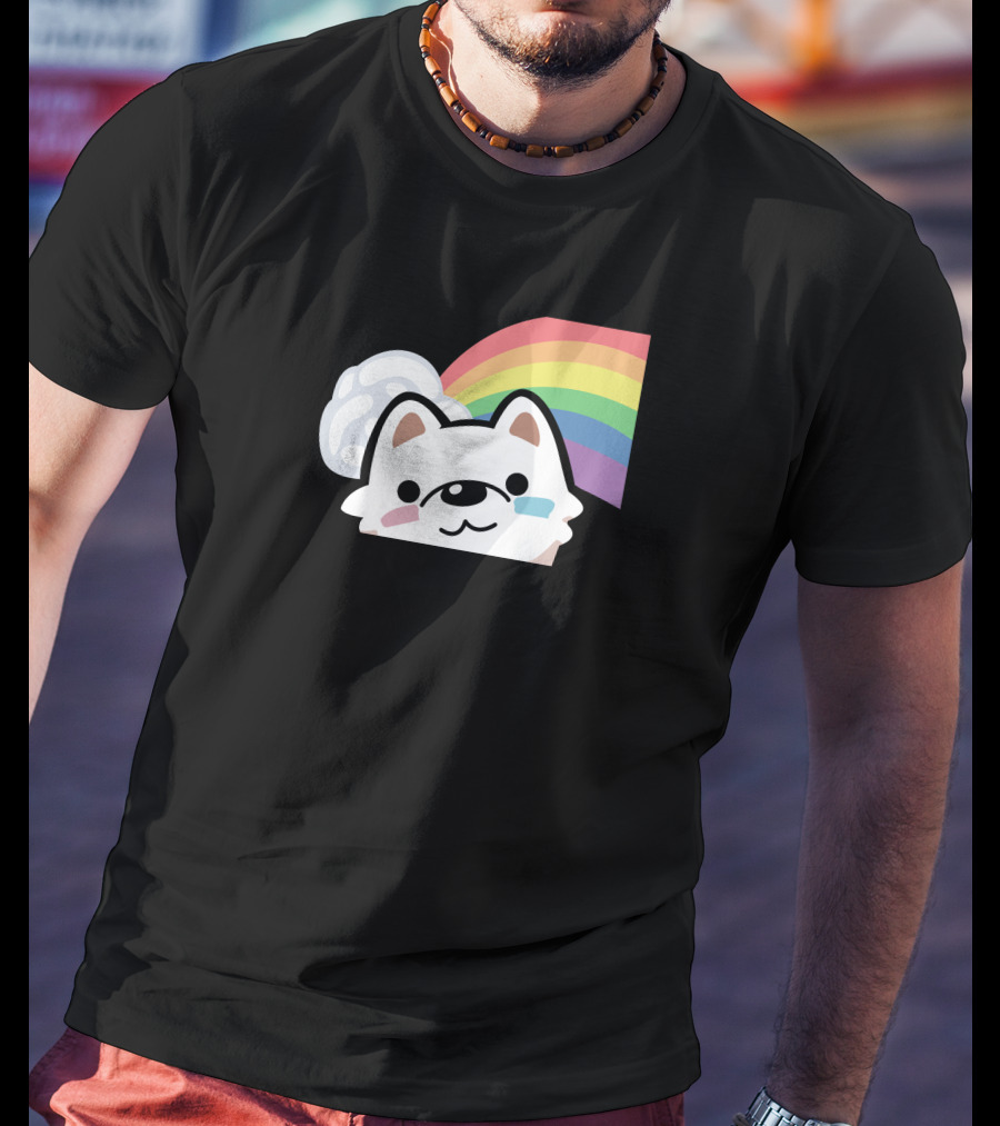 Streame Lements Merch DarkViperAU Pride Rainbow Dog T-Shirt