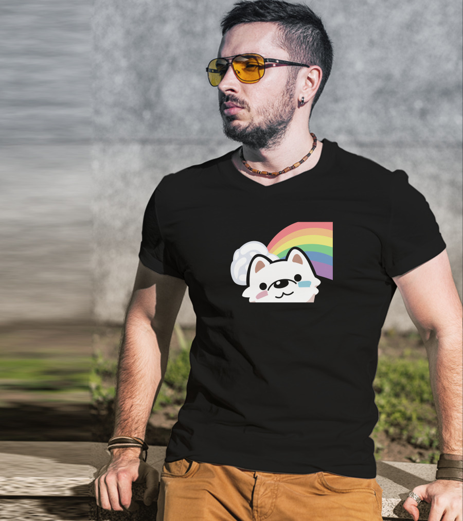 Streame Lements Merch DarkViperAU Pride Rainbow Dog T-Shirt