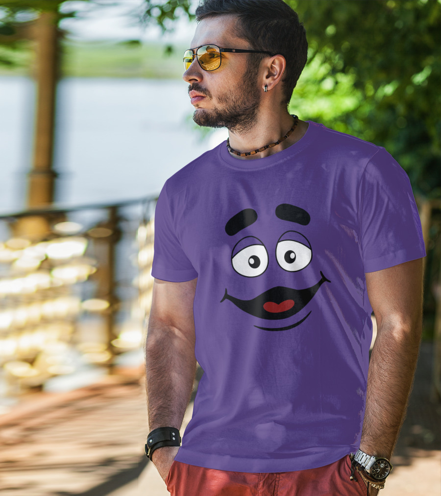 Grimace Smile Face McDonald's Character T-Shirt