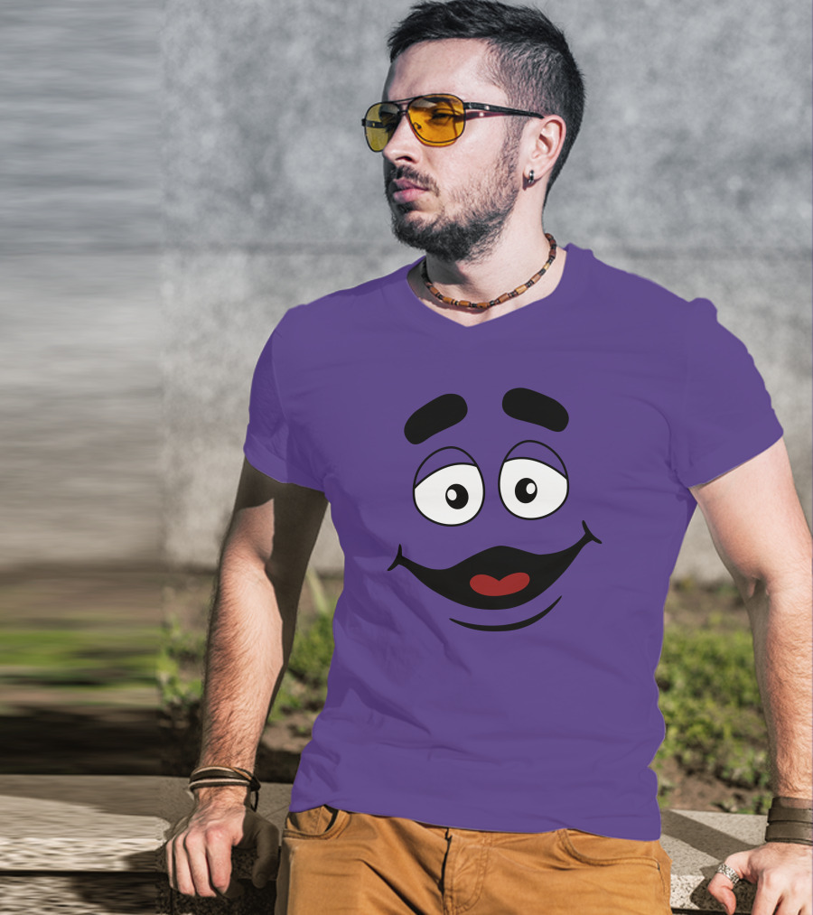 Grimace Smile Face McDonald's Character T-Shirt