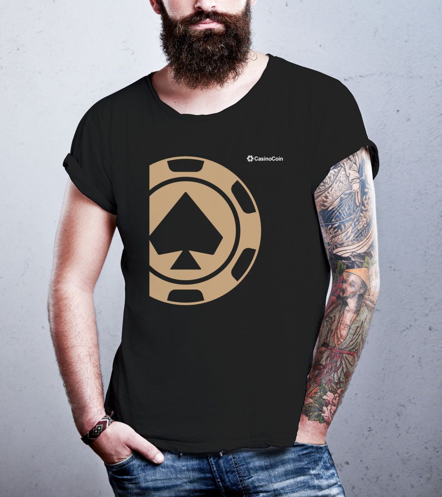 Casinocoin Gold Spade Chip T-Shirt