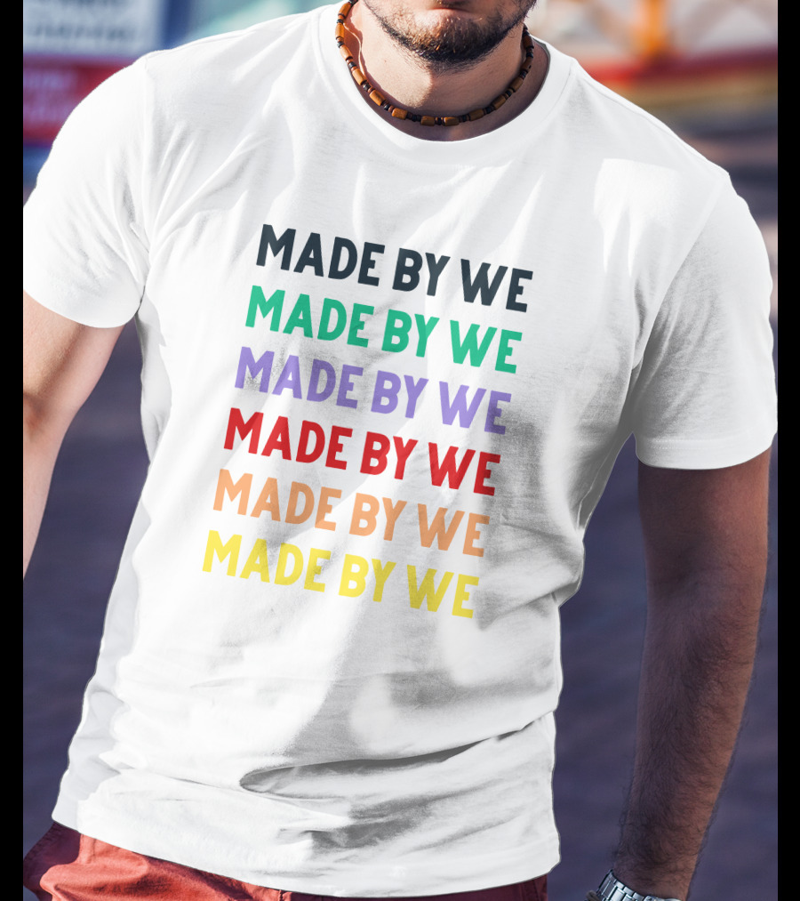 Made By We Rainbow Multicolor Typography T-Shirt