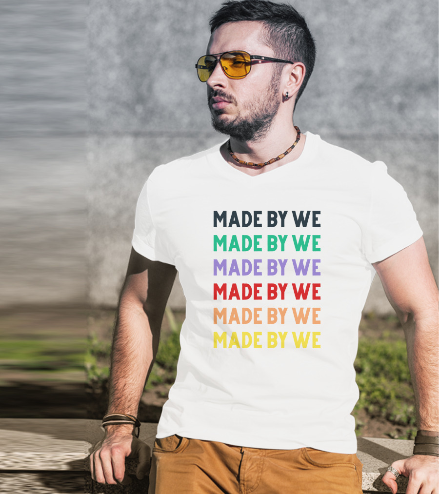 Made By We Rainbow Multicolor Typography T-Shirt