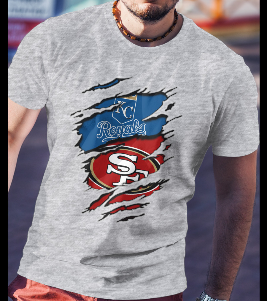 Kc Royals Sf 49ers Logo Mashup T-Shirt