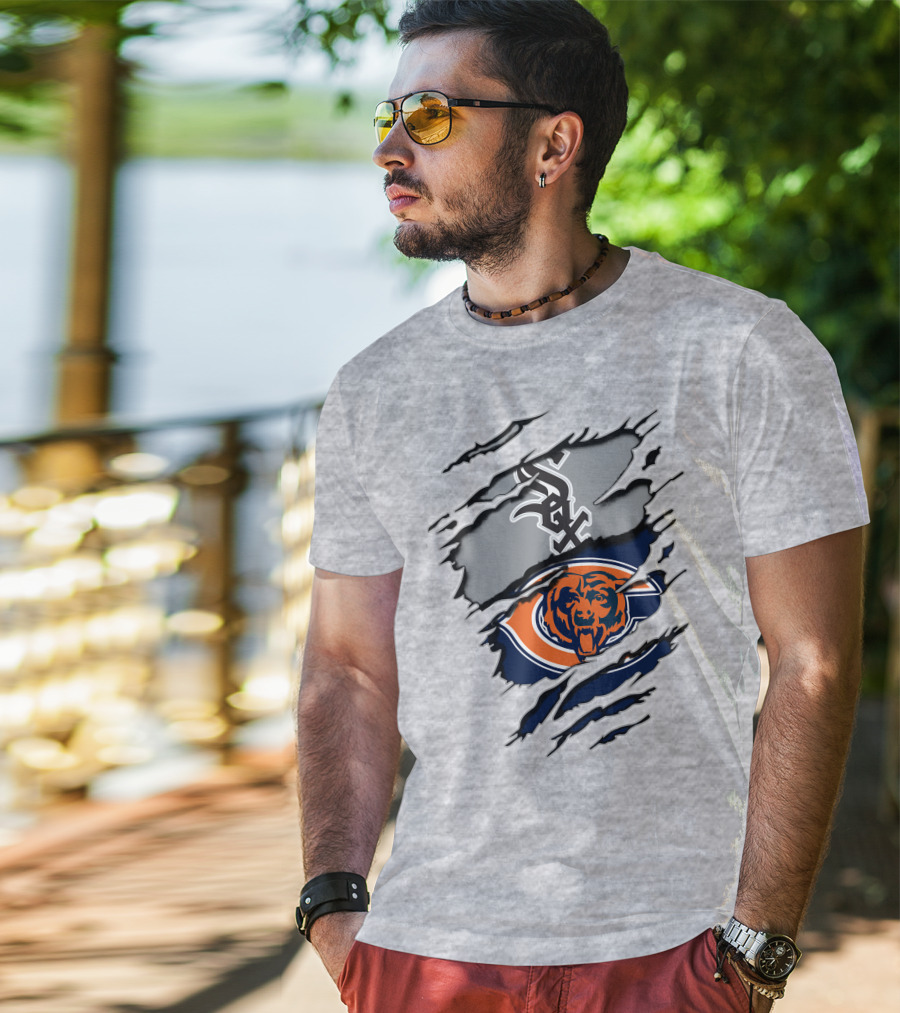 Chicago Bears Whitesox Tear-Through T-Shirt