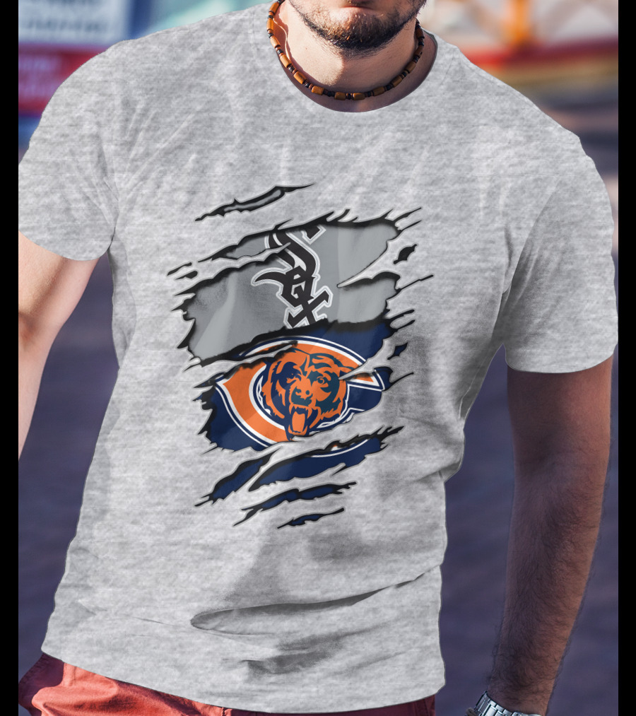 Chicago Bears Whitesox Tear-Through T-Shirt