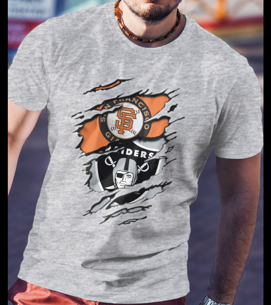 San Francisco Giants Raiders Logo Mashup T-Shirt